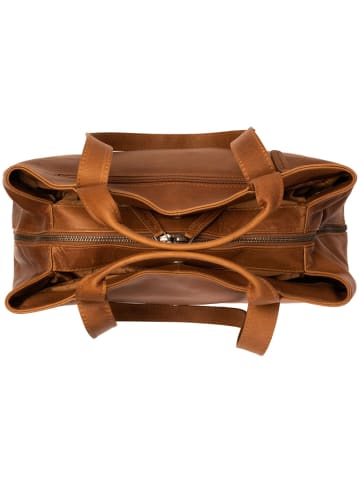 The Chesterfield Brand Wax Pull Up Schultertasche Leder 36.5 cm in cognac