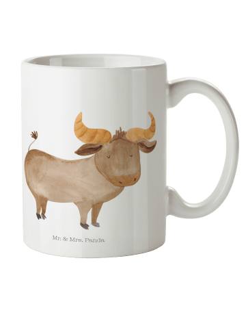 Mr. & Mrs. Panda Kindertasse Sternzeichen Stier ohne Spruch in Weiß