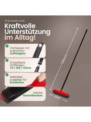 Novaliv Novaliv 4x Gummibesen mit Stiel zum Stecken Auto & Abzieher Friseurbes in Rot