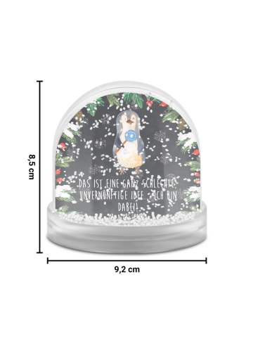 Mr. & Mrs. Panda Schneekugel Pinguin Lolli mit Spruch in Kreidetafel