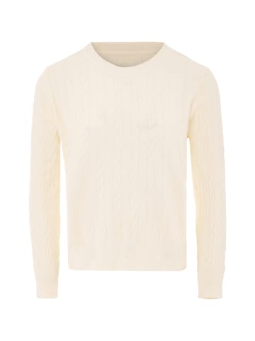 Sidona Damen Strickpullover in Wollweiss
