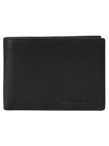 Bugatti Geldbörse SUPER SLIM RFID echt Leder in schwarz