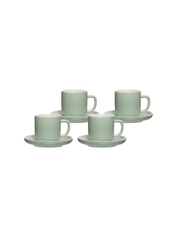 Ritzenhoff & Breker 4er Set Espressotassen mit Untertassen Jasper 100 ml in Mint