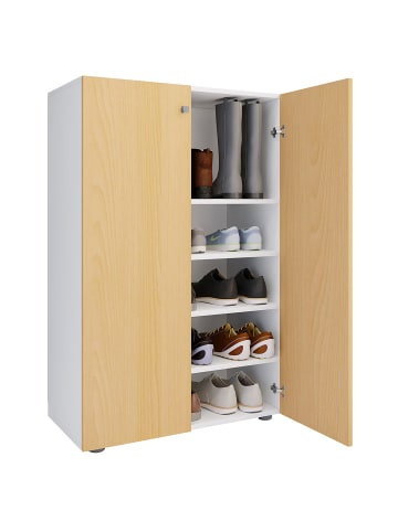 ebuy24 Schuhschrank LonaXL5DT weiß Weiß 70 x 39 cm