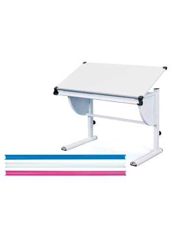 ebuy24 Schreibtisch Mirsa Weiß 110 x 60 cm