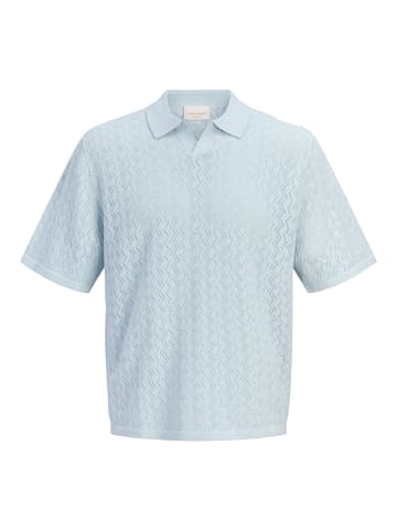 Jack & Jones Gestricktes Polo in Cashmere Blue