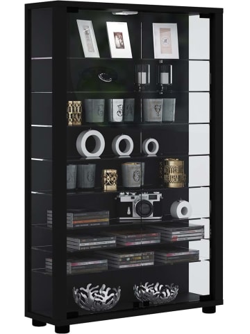 ebuy24 Vitrinenschrank LumoMini 6 Schwarz 59 x 18 cm