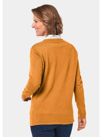 GOLDNER Ajourstrickjacke in maisgelb