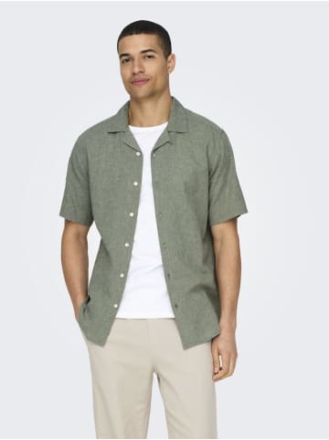 Only&Sons Halbarmhemd in Swamp