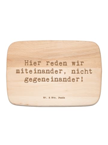 Mr. & Mrs. Panda Schneidebrett Spruch Konflikte friedlich lösen ... in Transparent