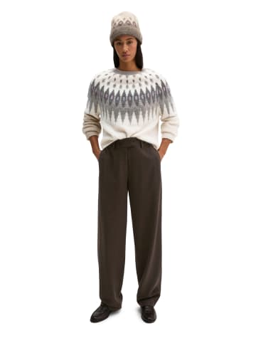Marc O'Polo Tailored Pants regular in Stone Brown Melange