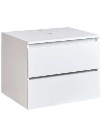 Beliani Waschbeckenunterschrank SERRA in Weiß - (W) 60 x (H) 47 x (L) 47 cm