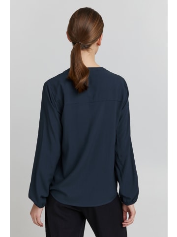 Oxmo Langarmbluse OXElvy in Dunkelblau