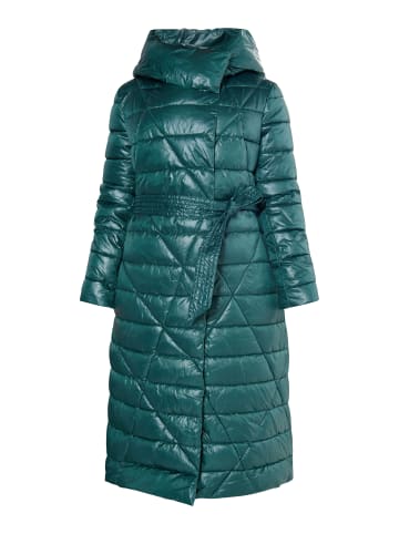 Albee Women Plus Size Steppmantel in Grün