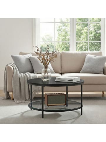 VASAGLE Couchtisch Baris in Schwarz - (B)80 x (H)45 x (T)80 cm