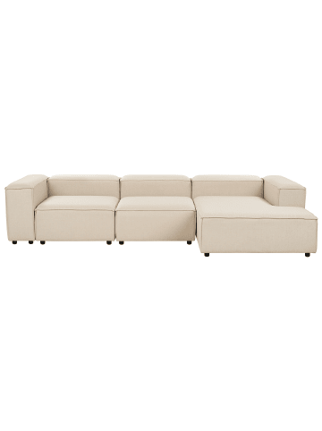 Beliani 2-tlg Ecksofa ARDAL in Beige/Schwarz linksseitig