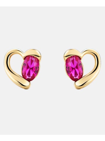 Diamant L'éternel Ohrringe aus 585 Gelbgold mit Rubin
