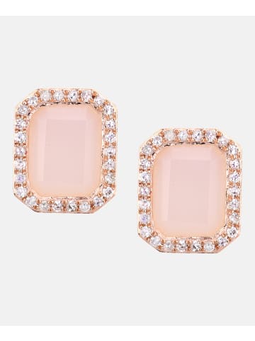 Diamant L'éternel Ohrstecker aus 375 Roségold mit Diamant mit Opal