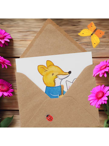 Mr. & Mrs. Panda Deluxe Karte Bauzeichner Herz ohne Spruch in Weiß