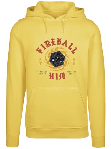 F4NT4STIC Hoodie Stranger Things Fireball Dice 86 Netflix TV Series in taxi yellow