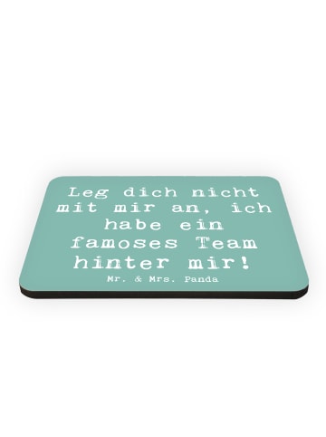 Mr. & Mrs. Panda magnet Spruch Im Team zuMenschmenarbeiten mit Spruch in Meeresbrise