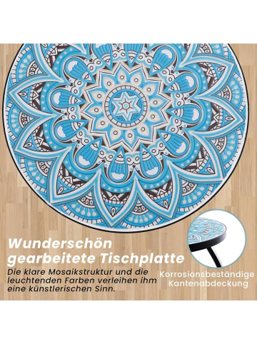 COSTWAY Beistelltisch Blumenhocker 2in1 in Blau