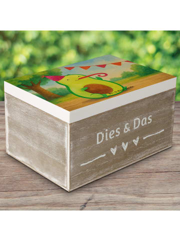 Mr. & Mrs. Panda Aufbewahrungsbox Avocado Geburtstag Design ohne... in Weiß
