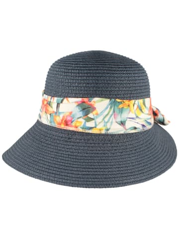 BREITER Strohhut in blau