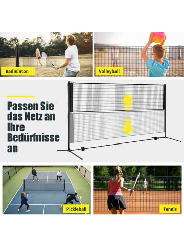 COSTWAY Badmintonnetz 310cm in Schwarz