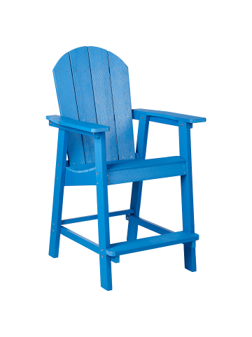 Beliani Gartenstuhl ADIRONDACK in Blau - (W) 58 x (H) 124 x (L) 71 cm