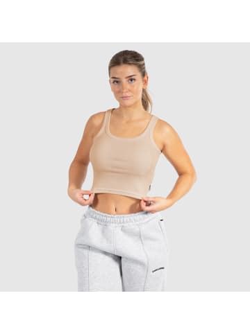 SMILODOX Crop Top Myrana in Beige