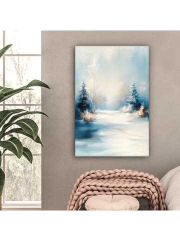 MuchoWow Leinwand Bilder Winterwald