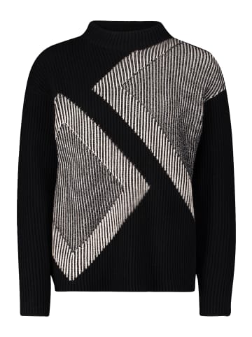 Betty Barclay Strickpullover mit Intarsie in Patch Black/Beige