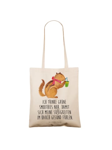 Mr. & Mrs. Panda Jutetasche Eichhörnchen Smoothie mit Spruch in Creme