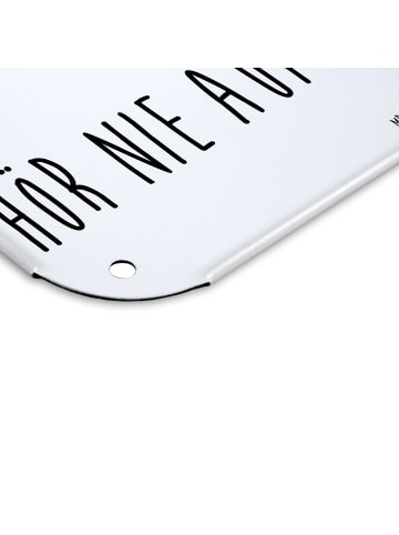 Mr. & Mrs. Panda Schild Bär Träume mit Spruch in Weiß