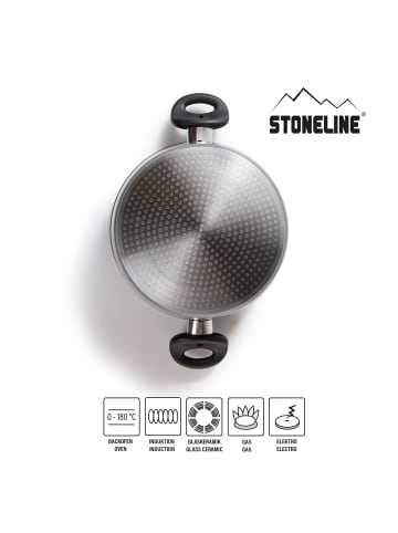 Stoneline Kochtopf | mit Deckel in Anthrazit