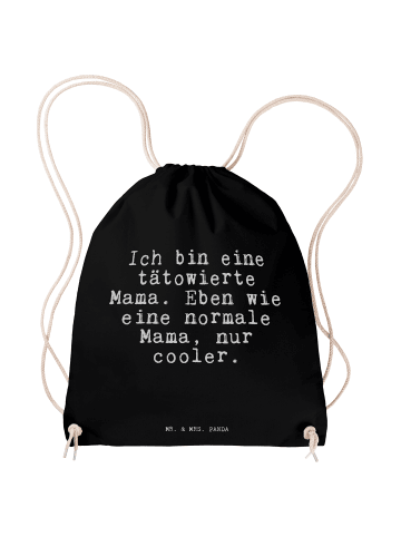 Mr. & Mrs. Panda Stoffbeutel Ich bin eine tätowierte... mit Spruch in Schwarz