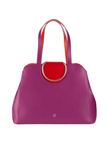 DuDu Shopper Tasche Leder 36 cm in fuchsia