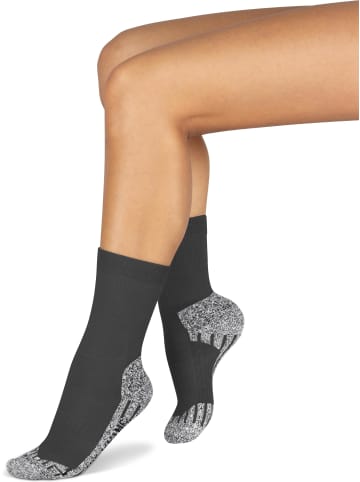 normani 2 Paar Coolmax Trekking-Funktionssocken in Schwarz