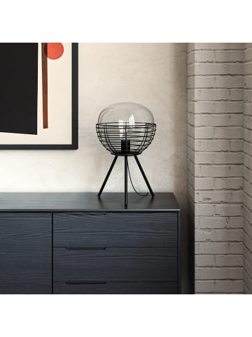 home24 Tischleuchte Malle in Schwarz