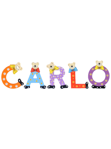 Playshoes Deko-Buchstaben "CARLO" in bunt