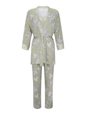 Goldenbay Sleepwear-Set Gown, Camisole & Pants Daylily in green