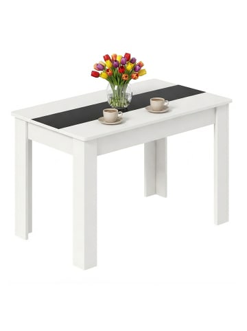 VCM  Esstisch Küchentisch B. 140 x T. 80 cm Disalo in Weiß / Anthrazit