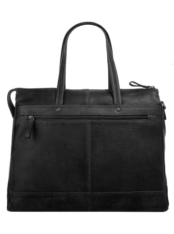 Sansibar Shopper echt Leder in schwarz