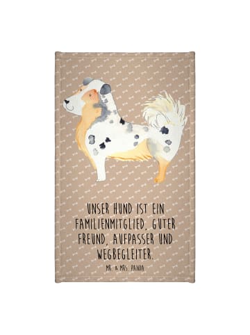 Mr. & Mrs. Panda Handtuch Hund Australien Shepherd mit Spruch in Hundeglück