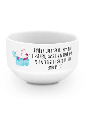 Mr. & Mrs. Panda schale Einhorn Verliebt mit Spruch in Weiß