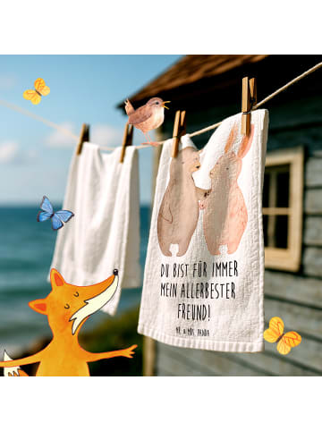 Mr. & Mrs. Panda gäste wc handtuch Bär und Hase Umarmen mit Spruch in Weiß