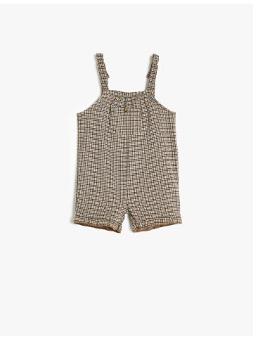KOTON Jumpsuit in Braun Karomuster