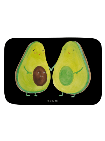 Mr. & Mrs. Panda Badteppich Avocado Pärchen ohne Spruch in Schwarz