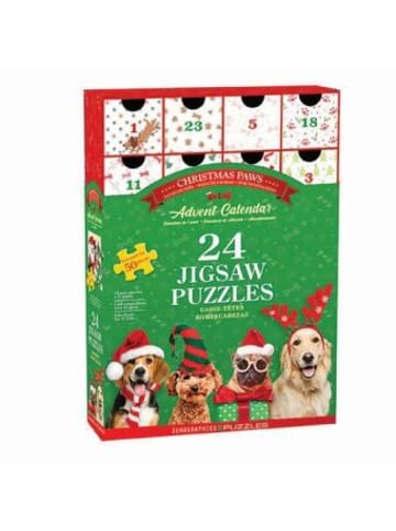 Eurographics Spiel - Puzzle Adventskalender - 1200 Teile Christmas Paws
